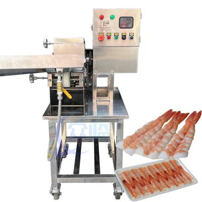 中国 High Precision Aquatic Shrimp Processing Machine Sushi Shrimp Cutting Machine 販売のため
