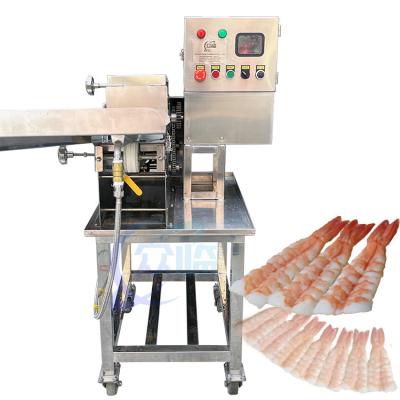 China Hot Sale Sushi Shrimp Cutting Machine Cooked Shrimp Cutter Automatic Prawn Cutter en venta
