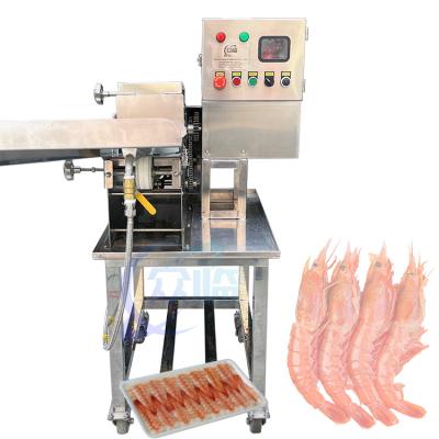 中国 Efficient Cooked Shrimp Production Line Shrimp Belly Cutting Machine 販売のため