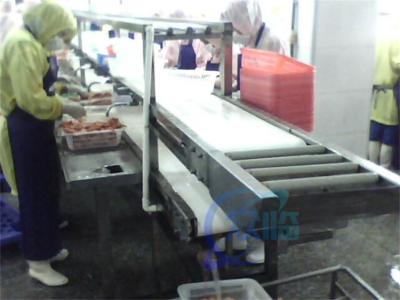 China Garnelenverarbeitungslinie Garnelenentkopplungs- und -schalenverarbeitungslinie Fischverarbeitungsfabrik Produktionslinie zu verkaufen
