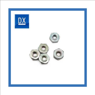 China Blue And White Zinc Hexagonal Spot Welding Nut DIN929 for sale