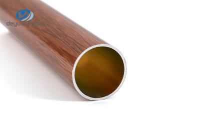 China Capa superficial del polvo 6061 T6 del grano del tubo de la electroforesis antioxidante de aluminio de madera del tubo en venta