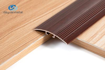 China Antislip Aluminium Floor Edge Trim 2mm Thickness 35mm Height Wood Grain for sale