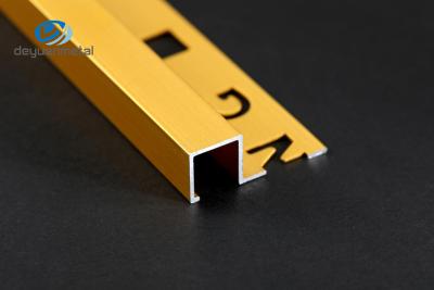 China Anodized Aluminium Edge Trim Profiles With Hole Punched 0.7-2mm Thickness for sale