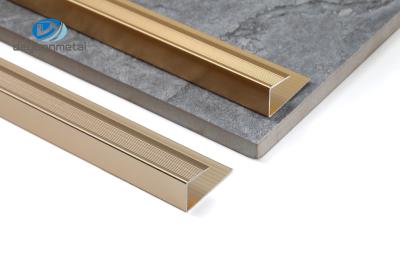 China 6063 Aluminium Floor Edge Trim T6 Tempered Anti-Slip For Home Decoration for sale