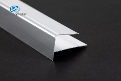China 6463 Aluminum Stair Nosing Edge Trim F Shaped Mill Finished Anodized for sale