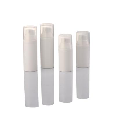 China 30ml White PP Airless Cosmetic Bottles Travel Empty Lotion Bottle With Pump for sale