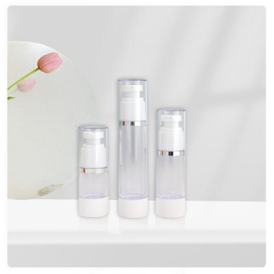 China Botella de loción plástica de vacío de 15 ml de 30 ml para el cuidado de la piel de belleza Botellas de bomba sin aire de 50 ml en venta