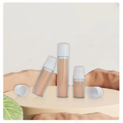 China Body Lotion PETG 50ml Airless Pump Bottles Set Plastic Recyclable Skincare Packaging for sale