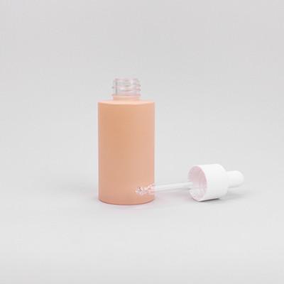 China Botella de gotero PETG congelada de 60 ml con cabeza de goma blanca para sueros faciales en venta