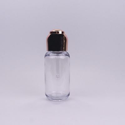 China 80 ml PETG de luxo gotejadora de soro frasco gotejadora de olhos plástico com cabeça electroplated à venda