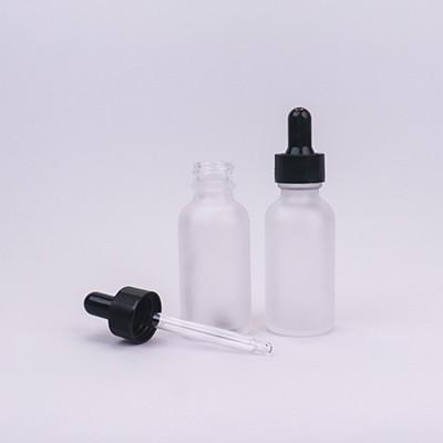 China 20/400 Frosted Dropper Bottles Clear Empty Eye Dropper Bottle For Essential Oil for sale