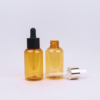 China Amber PET Amber glas oogdruppelflessen 60 ml voor precisie vloeistof dispenseren Luxe glasdruppelflessen Te koop