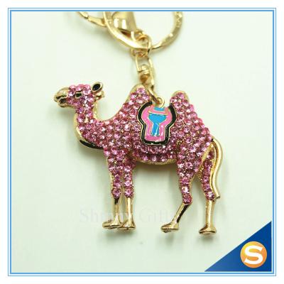 China Animal Style Cute Camel Metal Key Chain Glod Plating Key Chain for sale