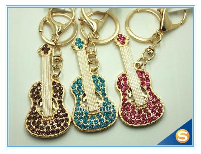 China Custom Musical Keychains Guitar Shape Keychain New fashion gift metal cute keychain for sale