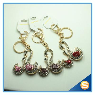 Китай Lovely Couple swan keyrings Cute Swan Key Chain Key Rings For Wedding Party продается