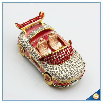 China Full Crystal Car Shape Trinket Box Charm Home decoration Trinket Box SCJ184 for sale