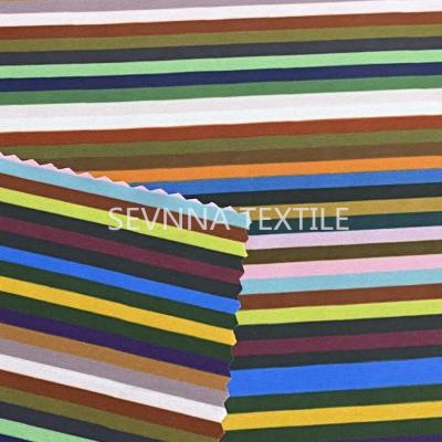 China Sublimation Printied Recycled Striped Swimwear Fabric Beachwear Diving Suits for sale