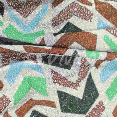 China High Density Double Knit Fabric 70%Recycled Poly 20%Matallic 10%EL and Jacquard Style for sale