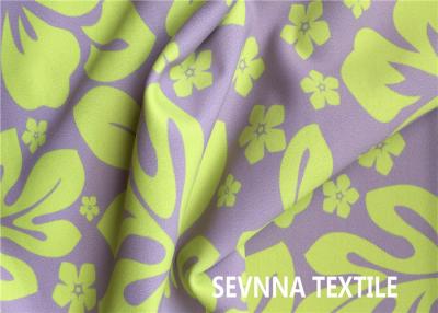 China Warp Knitted Recycled Swimwear Fabric Poly Elastane Screen Print Flower Design for sale