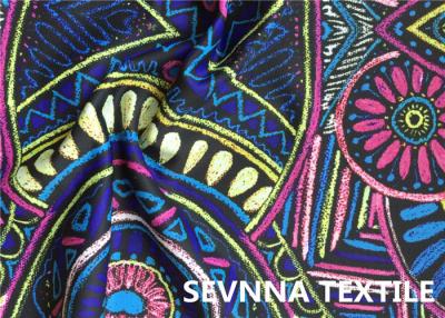 China Circular Knitting Stretch Leggings Fabric Acid Printing Nylon Fabric Geo Wave Design for sale