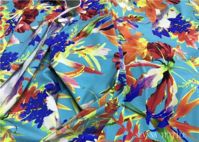 China Mini Floral Printed Bikini Fabric Material , 180gsm Lycra Bathing Suit Fabric for sale
