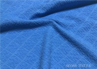 China Stretch Textile Swimwear Knit Fabric , Textured Jacquard Matt Activewear Fabrics Yard for sale