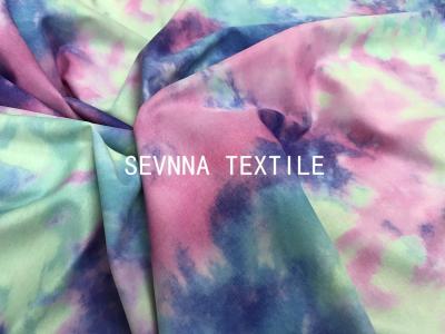 China Tie Dyed Free Cuttable Stretchy 230GSM Yoga Wear Fabric for sale