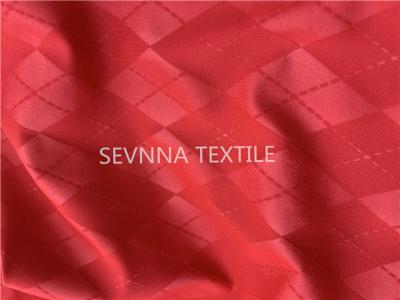 China Poliéster reciclado respirable Spandex de la tela del traje de baño de Repreve Tahití rojo en venta