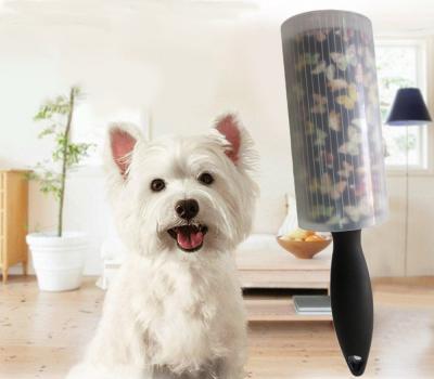 China Pet Cat Dog Hair Remover Home Cleaning Sticky Short Handle Lint Roller en venta