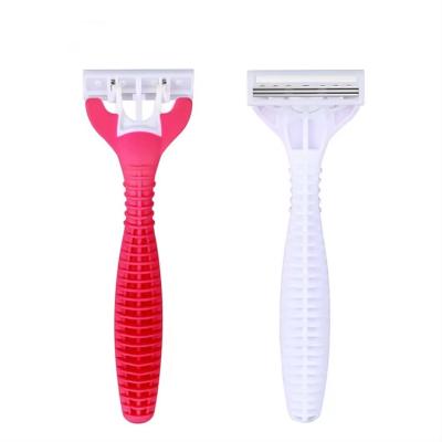China China Factory Custom Triple Blade Disposable Women Face Straight Razor for sale