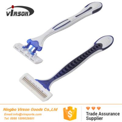 China Custom Triple Blade Shaver Razor Disposable Cheap Wholesale Safety Razor for sale
