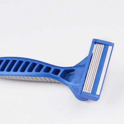 China Sweden Stainless Steel 5 Blade Disposable Shaving Razor Mens Facial Razor for Male for sale