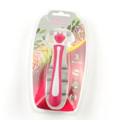 China Best Quality Wholesale Cheap Price Triple Blade Disposable Face Razor for Women for sale