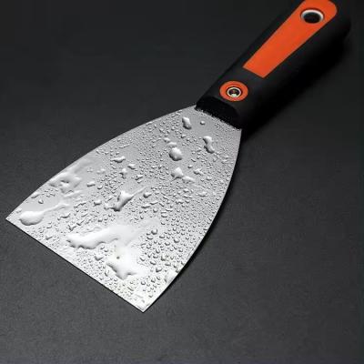 China Stainless Steel Dough Scraper with Rubber Handle Carbon steel Paint Scraper for sale