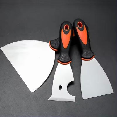 China Hand Tool Putty Knife Scraper Blade Trowel Scraper Shovel Construction Spatula Kit Plastic Handle Wall Plastic Spatula for sale