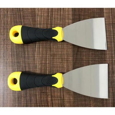 China Plastic handle Stainless Steel Carbon Steel Soft Grip Heavy Duty Bent Putty Knife Scraper for sale