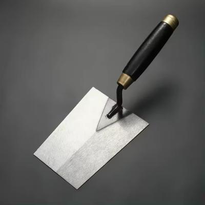 China Black Wooden Handle High Carbon Hardened Tempered Steel Pointing Masonry Bricklaying Trowel for sale