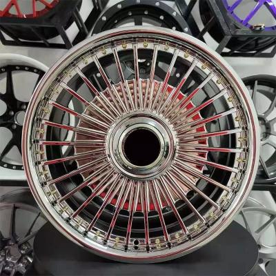 China ruedas de aleación forjada 2 piezas llantas de rueda de cromo ruedas cóncavas forjadas en venta