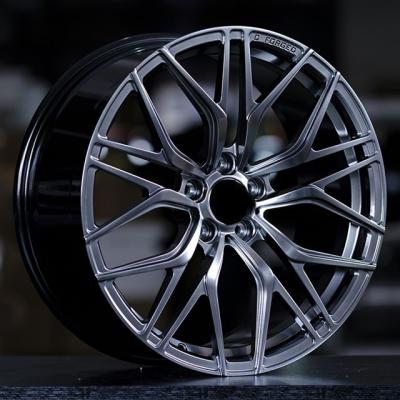 China FORGED Concave T6061 Gun ash 5x108 5x112 5x114.3 5x120 piece car alloy wheels 18 19 20 21 22inch suppliers wheels for sale