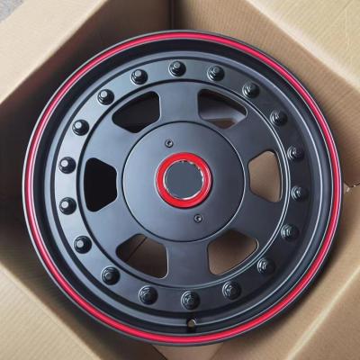 China custom wheelsl matte black 4 wheel off road Better driving experience 16 17 18 beadlock wheels for sports car for sale