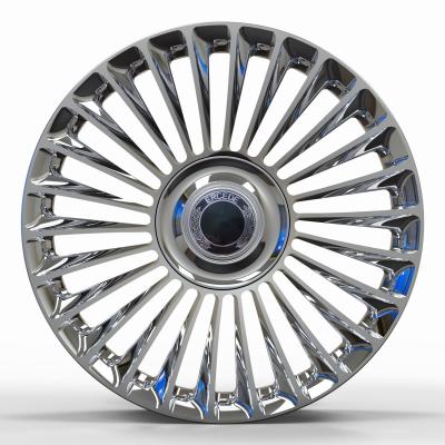 China Custom forged wheels 22 23 24 inch rims polished chrome wheel for Mercedes GLS for Range Rover Bentley LX570 for sale