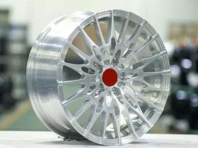 China Custom forged 6061 aluminum alloy electroplate Chrome Slivery Brush Forged wheels rims for sale