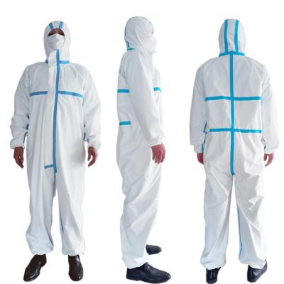 China PPE Disposable Protective Suit , Chemical Protective Coveralls Clinical Mutiple Sizes for sale