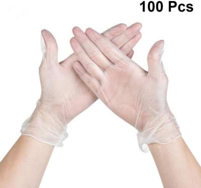 China Transparent Disposable Medical Gloves , Clear Disposable Gloves PVC Material for sale