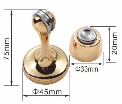 China Satin Chrome Interior Door Stops Magnetic Door Hold Open Corrosion Resistant for sale