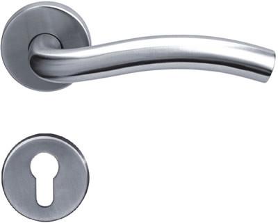 China Wavy Shape Stainless Steel Door Handles Corrosion Resistant 100000 Times for sale