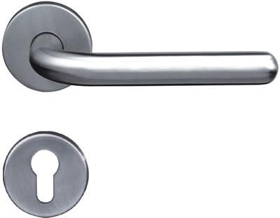 中国 円形の端の金属のドアのための管状の水平なステンレス鋼のドア ハンドル 販売のため