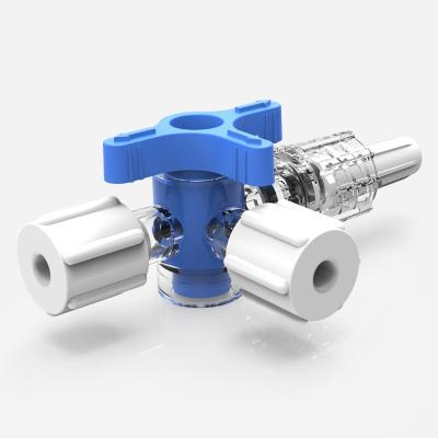 China ISO Class II Medical Grade PC Three Way Stopcock Injection 3 Way Luer Lock Valve for sale