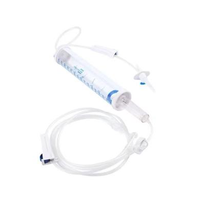 China 60 Drops /Ml Hospital Disposable IV Fluid Giving Set With 150ml Burette Chamber for sale